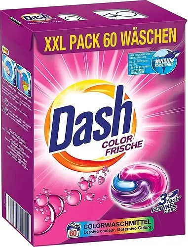 Dash Капсули для прання Кольорових речей 60шт (Color Frische 3in1) 1,59кг/4уп