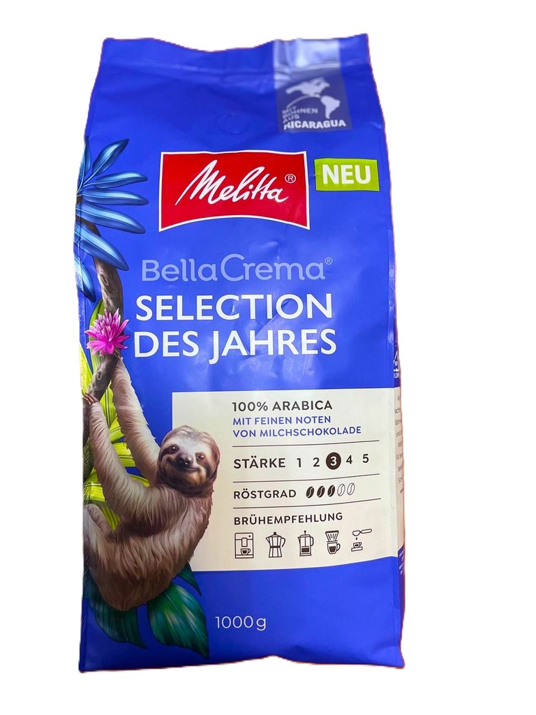 Melitta Des Jahner 1кг зерно 8шт\ящ