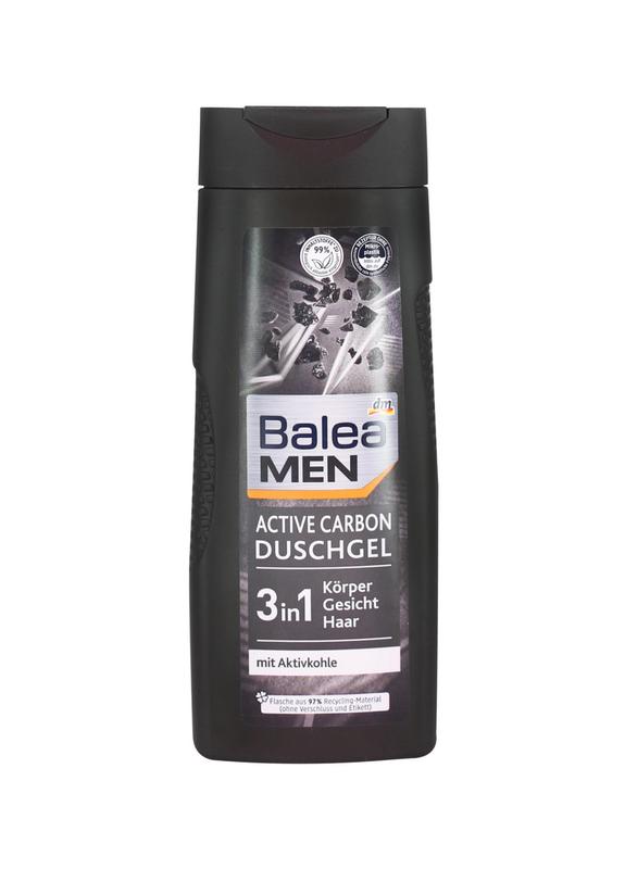 Balea MEN Гель для душу Active Carbon 3 in 1 - 300 ml / 16 уп