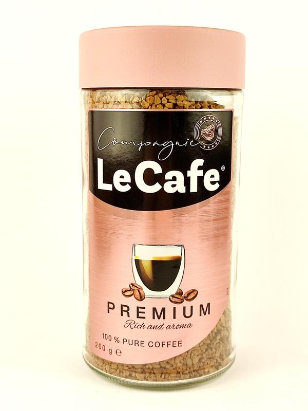 LeCafe ПРЕМІУМ 200г розчинна скло 6шт\ящ