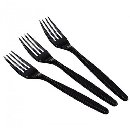 Виделка преміум 180мм чорна (100шт/20р)