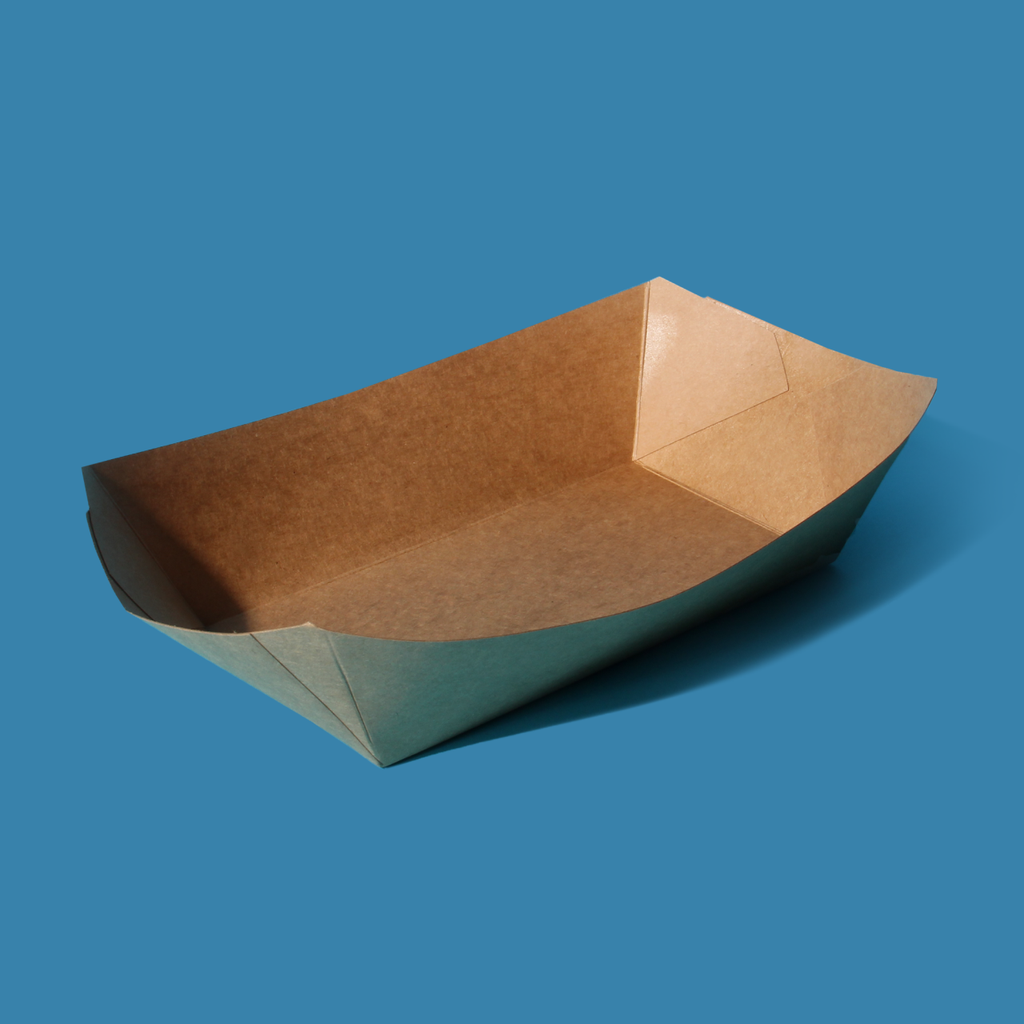 Човник крафт 960мл 260*175*60 з ламінацією (250шт\500шт)