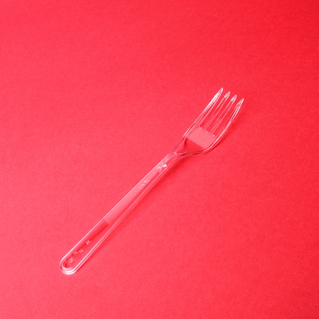 Виделка преміум 180мм прозора (100шт/20р)