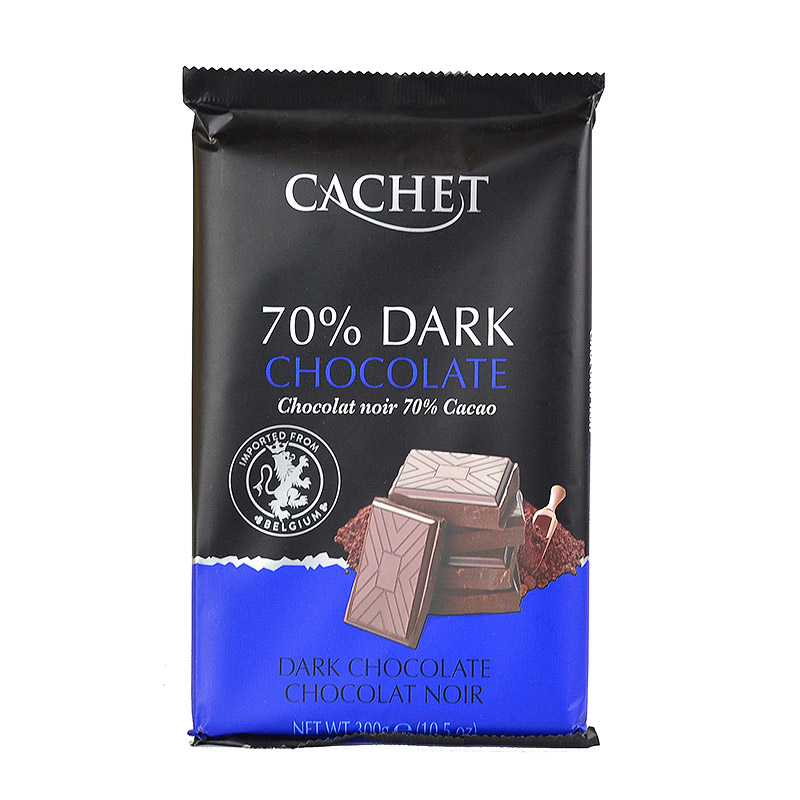 Cachet 300g - чорний шоколад 70% какао (06), 12шт\ящ