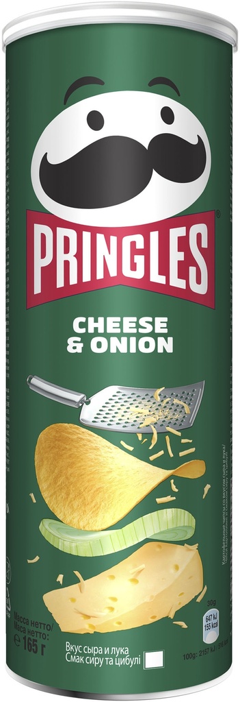 Pringles Чіпси Cheese & Onion 165g (1/19)
