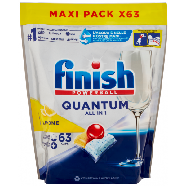 Таблетки Finish Powerball Quantum (120) limone