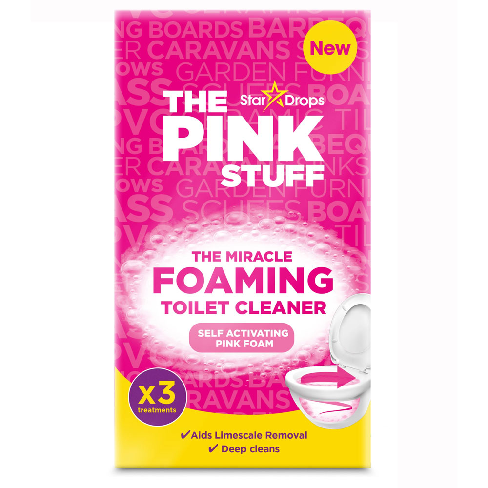 The Pink Stuff Stuff Miracle Foaming Toilet Cleaner 3x100g  пінний порошок для чищення туалету 12*