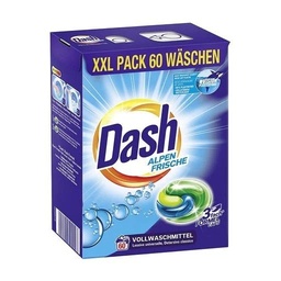 [WIX_0000001567] Dash Капсули для прання , Універсальні 60шт (Alpen Frische 3in1) 4уп