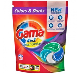 [WIX_0000001585] GAMA Капсули для прання кольорових речей Сolors&Darks 60pcs - 6 ящ