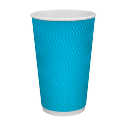 [WIX_0000001348] Стакан гофра Бірюза 20ст/р 500 15* d-90