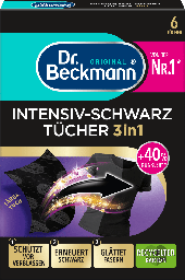 [WIX_0000001655] Dr.Beckmann Серветки для прання Intensiv-Schwarz Tucher 3 in 1 - 8 шт / 12 шт/ящ