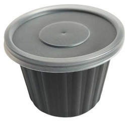 [WIX_0000001204] Супник 480мл РР чорний з герметичною кришкою (50шт/500 шт)