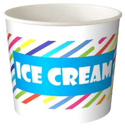 [WIX_0000001211] Креманка паперова 286мп кольорова "Ice Cream" (25шт/500шт) 20*